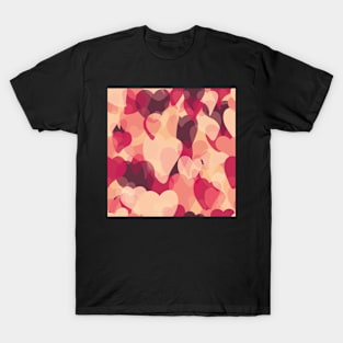 stacked hearts in a symphony of red T-Shirt